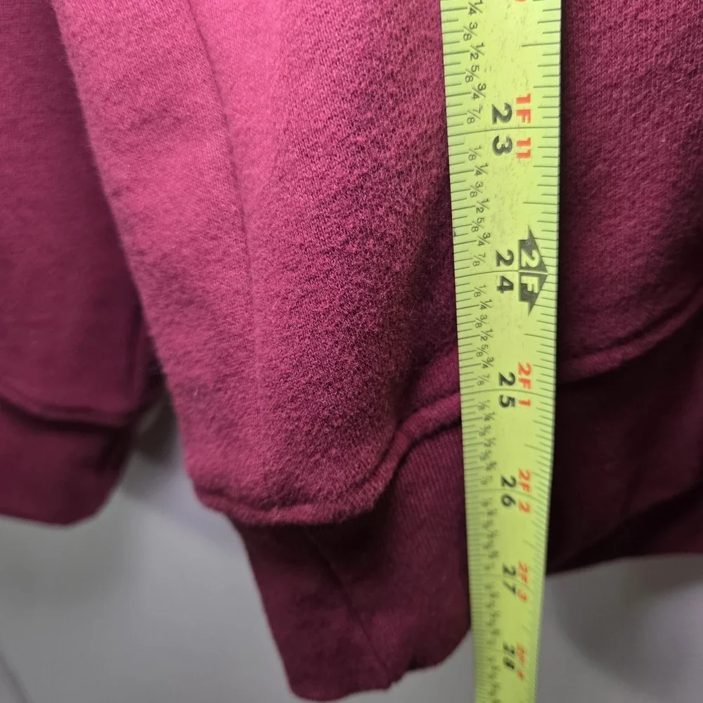 Orvis Burgundy‎ Quarter Zip Pullover Sweatshirt Mens Casual Mock Neck Fleece